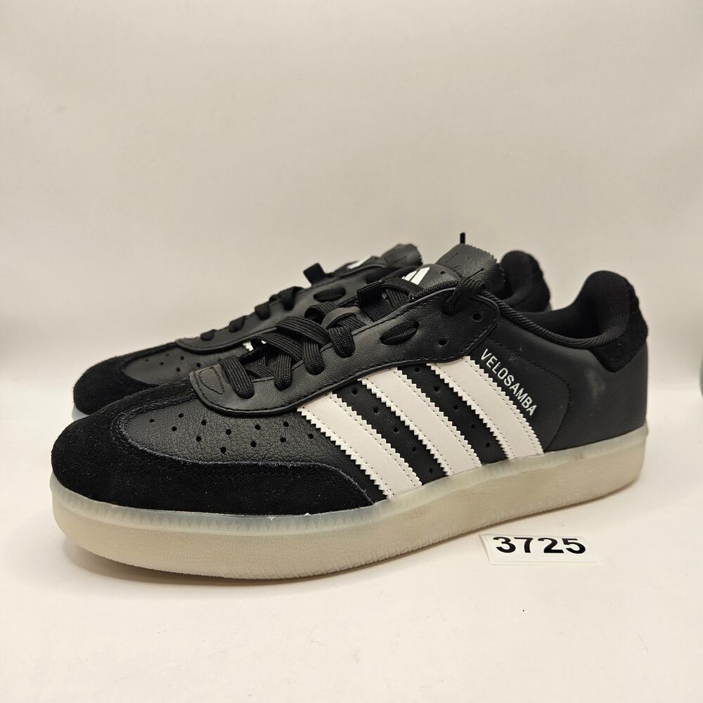 ADIDAS MEN'S 7 VELOSAMBA LEATHER CORE BLACK CLOUD WHITE JP7779 NWOB CYCLING